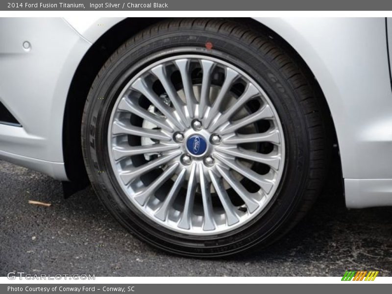 Ingot Silver / Charcoal Black 2014 Ford Fusion Titanium