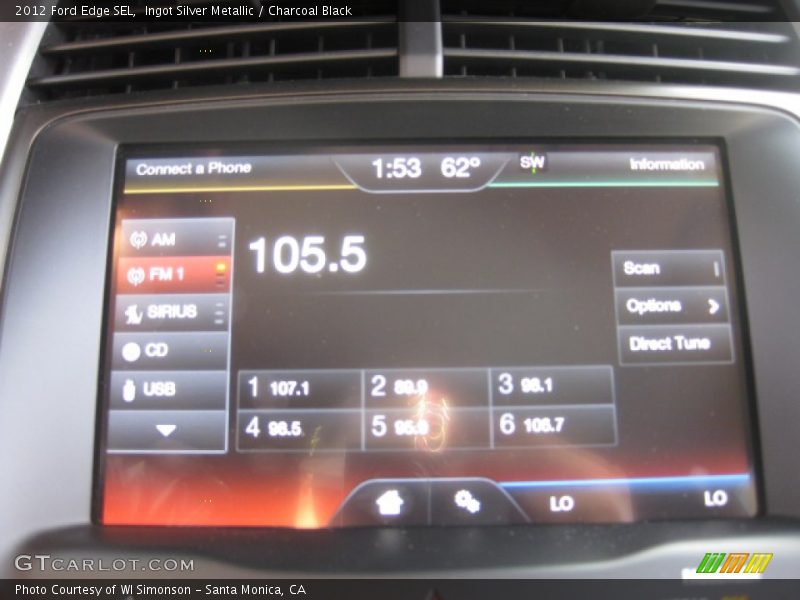 Ingot Silver Metallic / Charcoal Black 2012 Ford Edge SEL