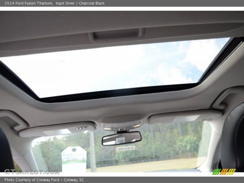 Ingot Silver / Charcoal Black 2014 Ford Fusion Titanium