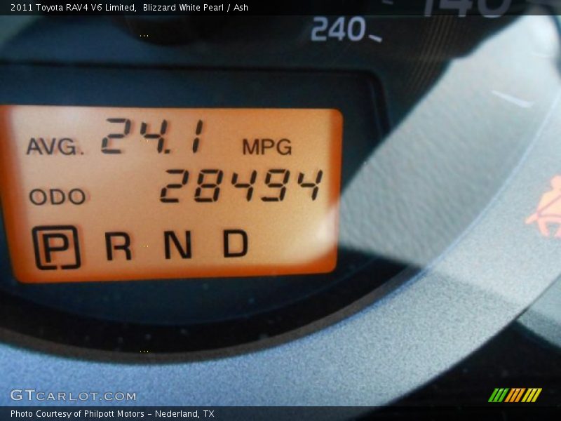Blizzard White Pearl / Ash 2011 Toyota RAV4 V6 Limited
