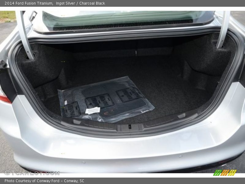 Ingot Silver / Charcoal Black 2014 Ford Fusion Titanium