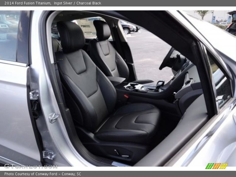 Ingot Silver / Charcoal Black 2014 Ford Fusion Titanium