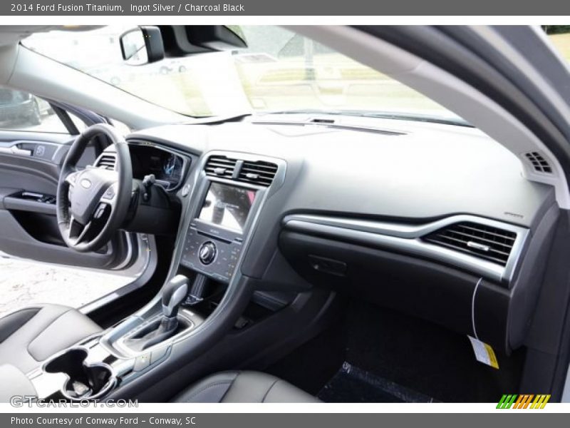 Ingot Silver / Charcoal Black 2014 Ford Fusion Titanium