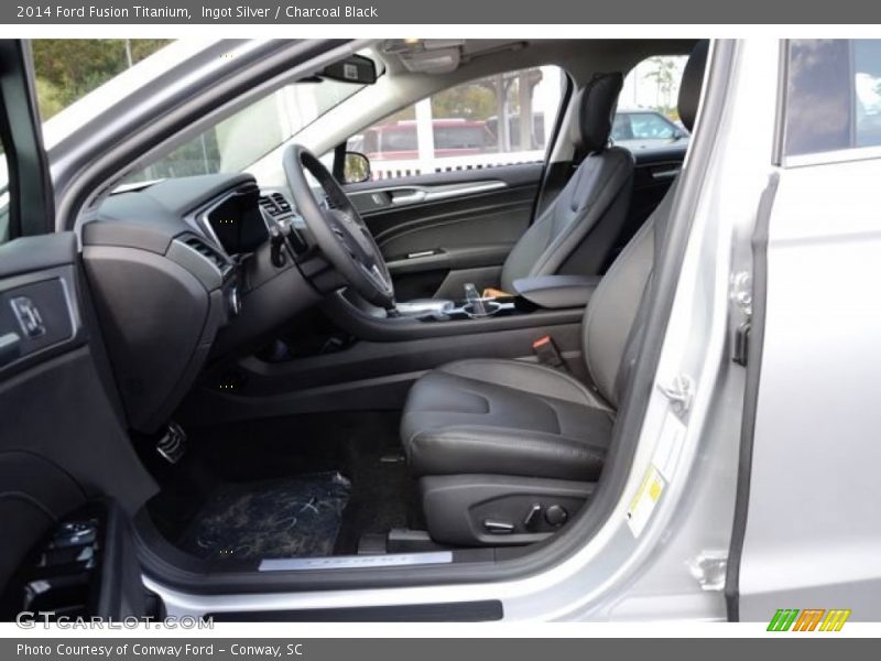 Ingot Silver / Charcoal Black 2014 Ford Fusion Titanium