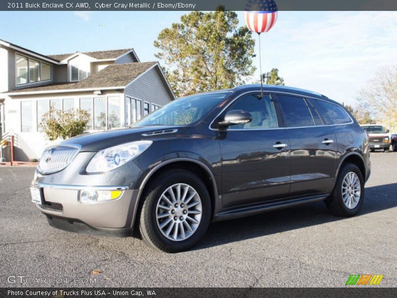 Cyber Gray Metallic / Ebony/Ebony 2011 Buick Enclave CX AWD