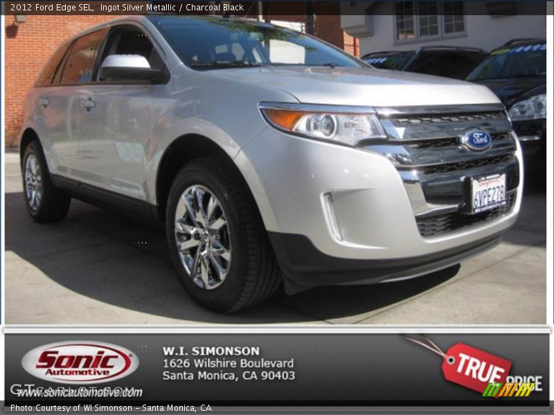 Ingot Silver Metallic / Charcoal Black 2012 Ford Edge SEL