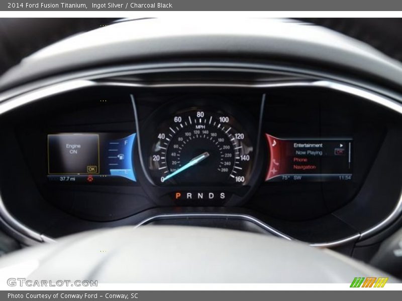 Ingot Silver / Charcoal Black 2014 Ford Fusion Titanium