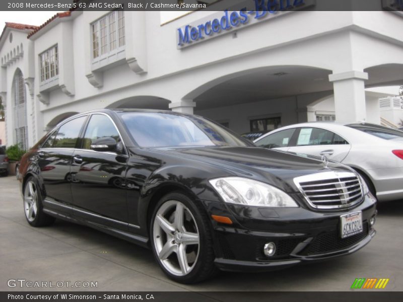 Black / Cashmere/Savanna 2008 Mercedes-Benz S 63 AMG Sedan