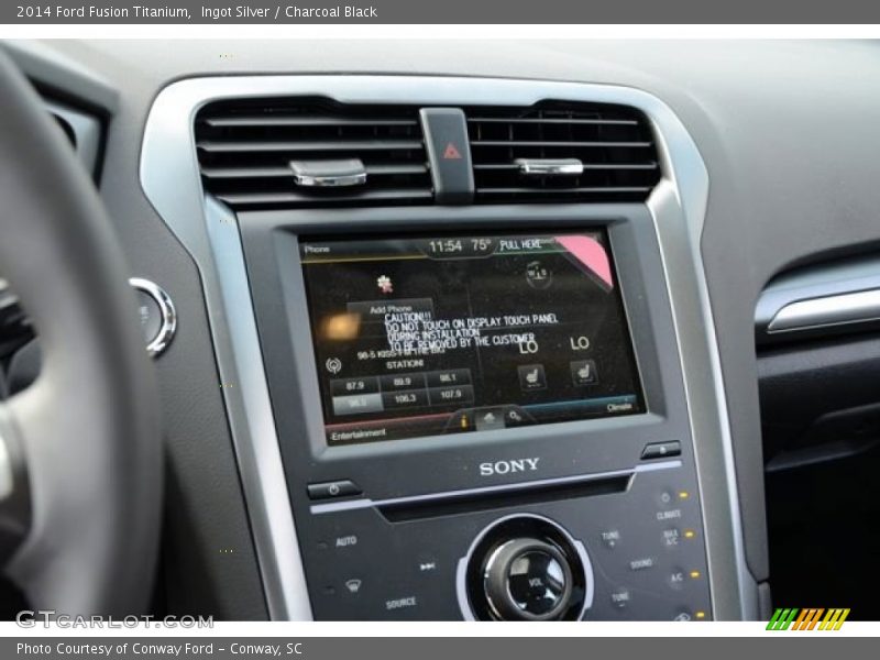 Ingot Silver / Charcoal Black 2014 Ford Fusion Titanium