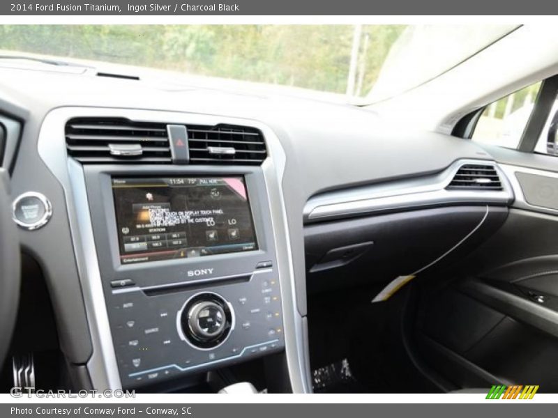Ingot Silver / Charcoal Black 2014 Ford Fusion Titanium
