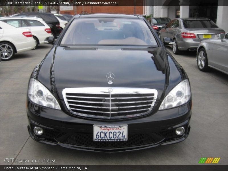 Black / Cashmere/Savanna 2008 Mercedes-Benz S 63 AMG Sedan