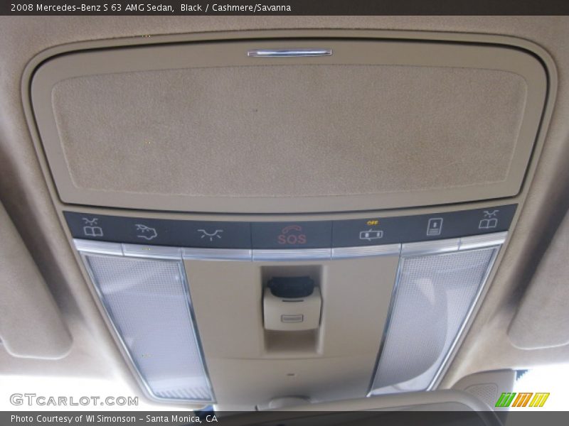 Black / Cashmere/Savanna 2008 Mercedes-Benz S 63 AMG Sedan