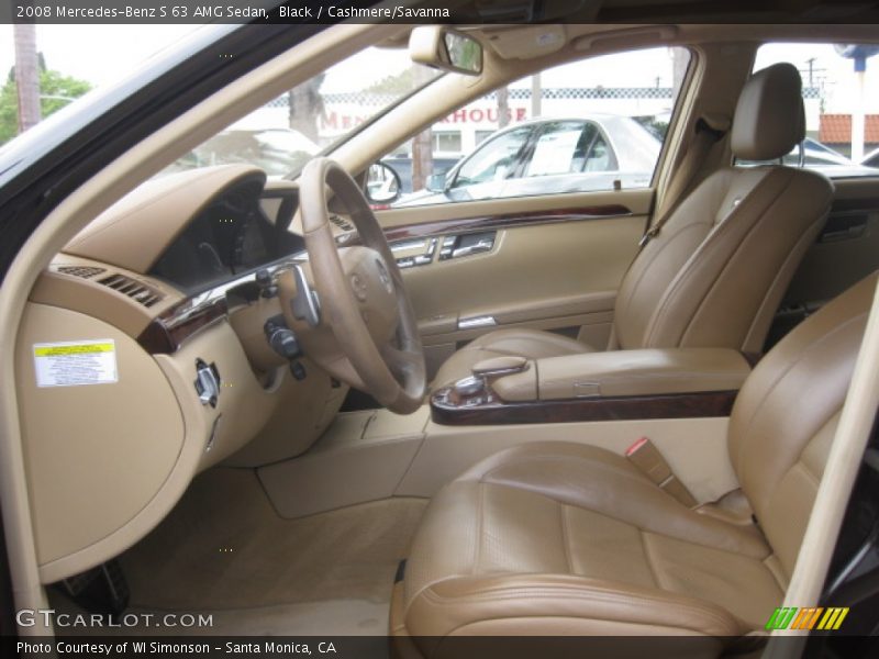 Black / Cashmere/Savanna 2008 Mercedes-Benz S 63 AMG Sedan