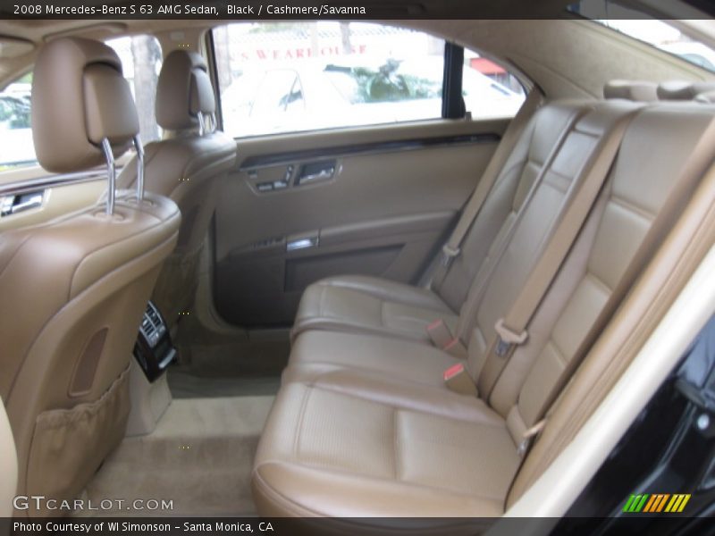 Black / Cashmere/Savanna 2008 Mercedes-Benz S 63 AMG Sedan
