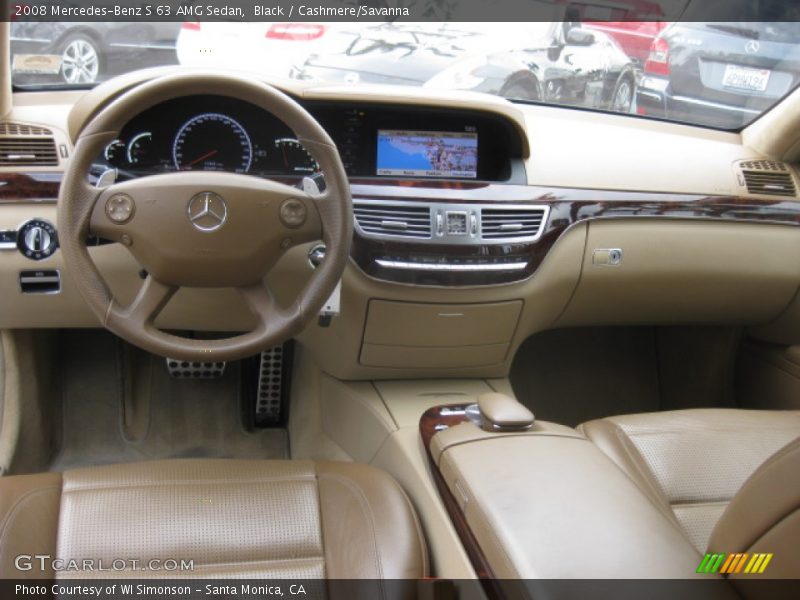 Black / Cashmere/Savanna 2008 Mercedes-Benz S 63 AMG Sedan