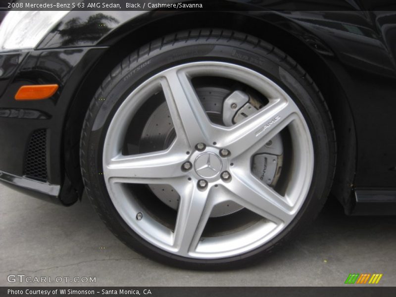 Black / Cashmere/Savanna 2008 Mercedes-Benz S 63 AMG Sedan