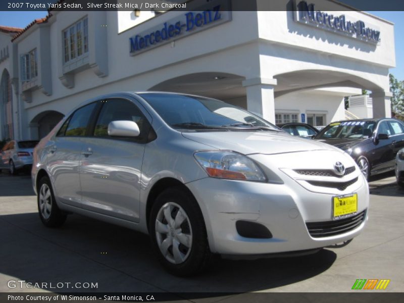 Silver Streak Mica / Dark Charcoal 2007 Toyota Yaris Sedan
