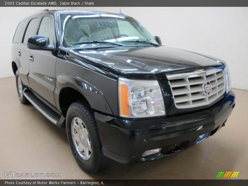 Sable Black / Shale 2003 Cadillac Escalade AWD