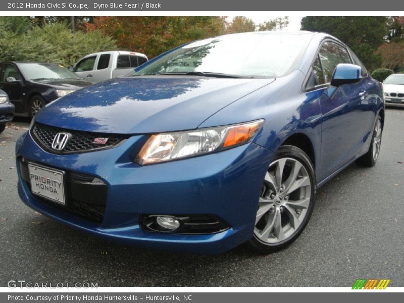 Dyno Blue Pearl / Black 2012 Honda Civic Si Coupe