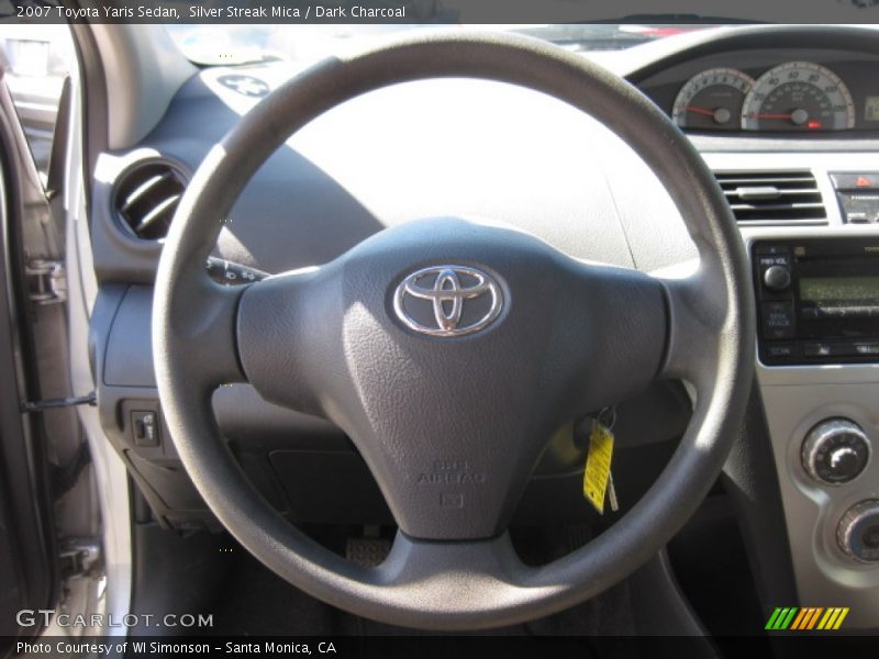 Silver Streak Mica / Dark Charcoal 2007 Toyota Yaris Sedan