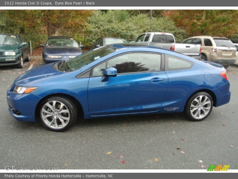Dyno Blue Pearl / Black 2012 Honda Civic Si Coupe