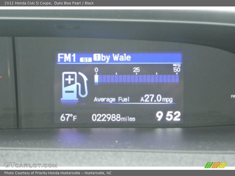 Dyno Blue Pearl / Black 2012 Honda Civic Si Coupe