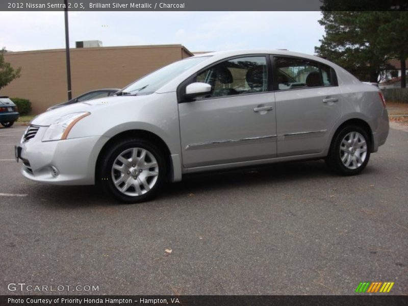 Brilliant Silver Metallic / Charcoal 2012 Nissan Sentra 2.0 S
