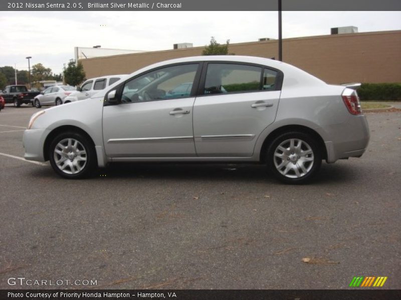 Brilliant Silver Metallic / Charcoal 2012 Nissan Sentra 2.0 S