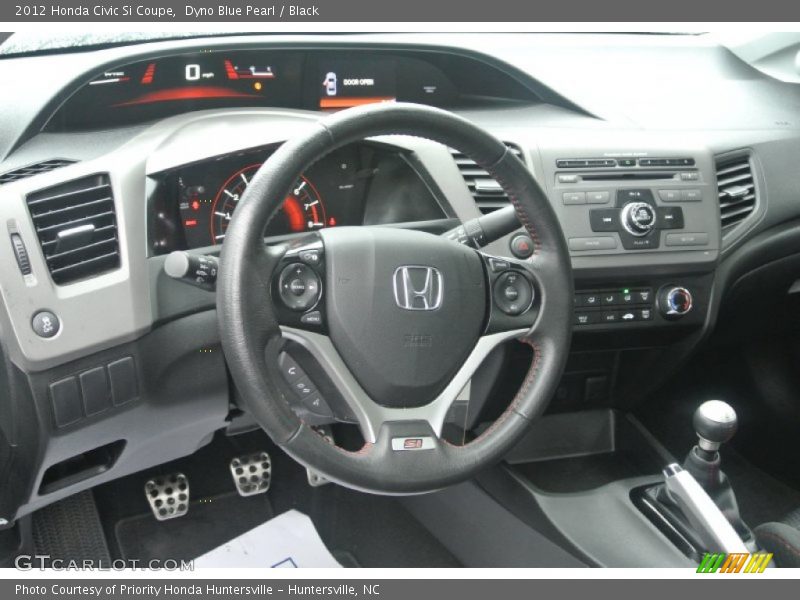 Dyno Blue Pearl / Black 2012 Honda Civic Si Coupe