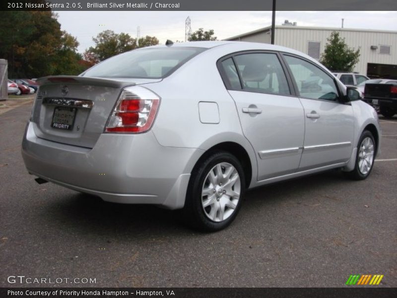 Brilliant Silver Metallic / Charcoal 2012 Nissan Sentra 2.0 S
