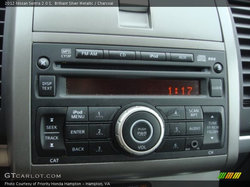 Brilliant Silver Metallic / Charcoal 2012 Nissan Sentra 2.0 S