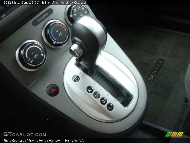 Brilliant Silver Metallic / Charcoal 2012 Nissan Sentra 2.0 S