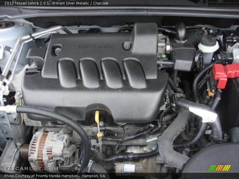 Brilliant Silver Metallic / Charcoal 2012 Nissan Sentra 2.0 S
