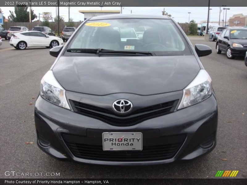 Magnetic Gray Metallic / Ash Gray 2012 Toyota Yaris LE 5 Door