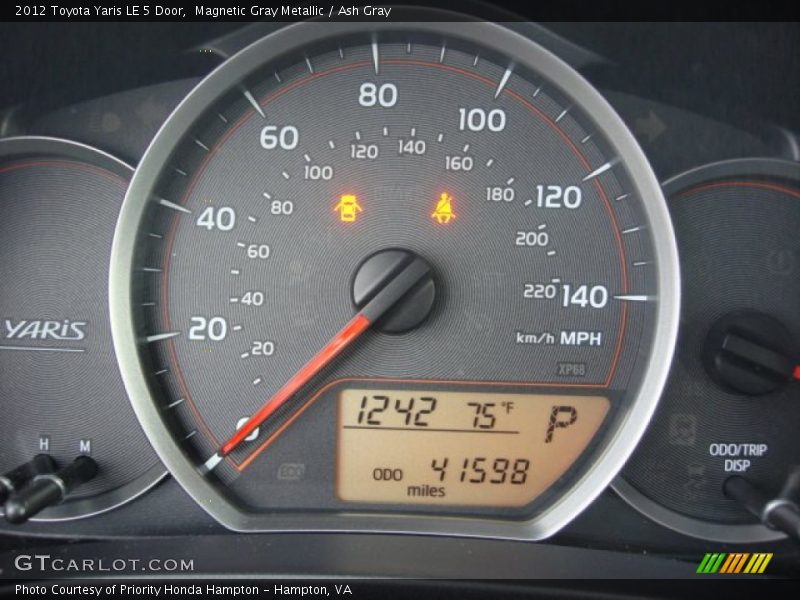Magnetic Gray Metallic / Ash Gray 2012 Toyota Yaris LE 5 Door