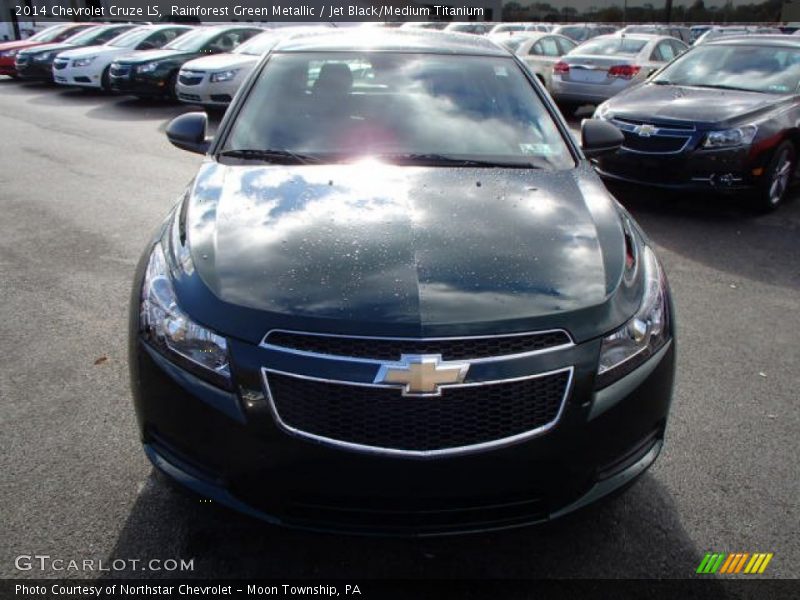 Rainforest Green Metallic / Jet Black/Medium Titanium 2014 Chevrolet Cruze LS