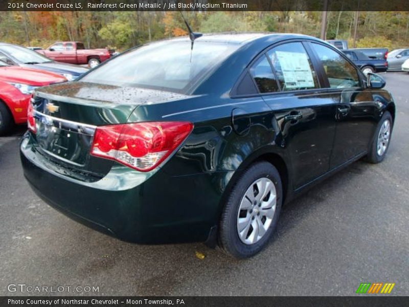 Rainforest Green Metallic / Jet Black/Medium Titanium 2014 Chevrolet Cruze LS