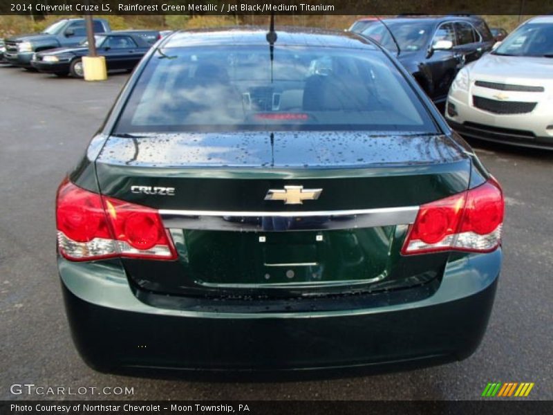 Rainforest Green Metallic / Jet Black/Medium Titanium 2014 Chevrolet Cruze LS