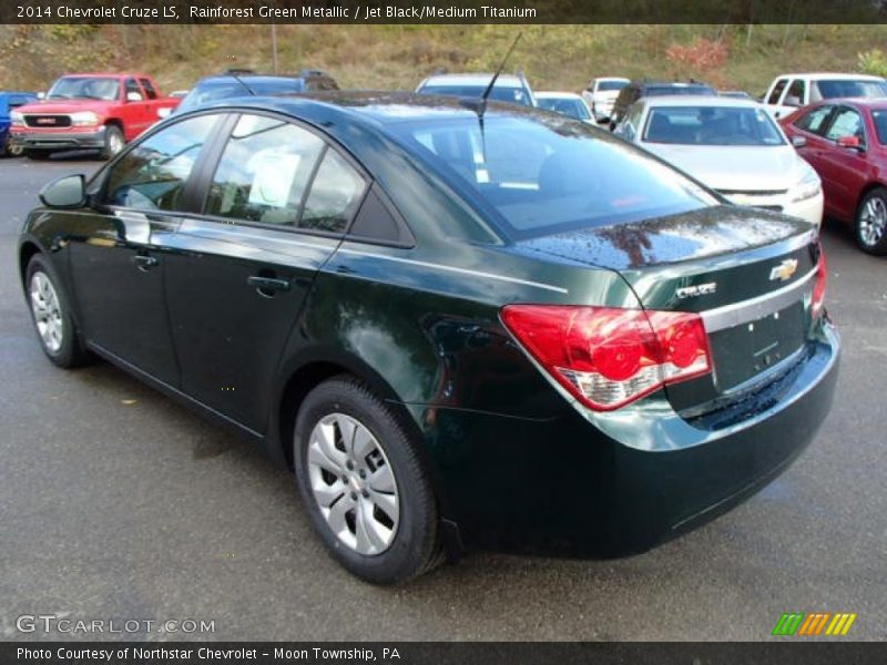 Rainforest Green Metallic / Jet Black/Medium Titanium 2014 Chevrolet Cruze LS