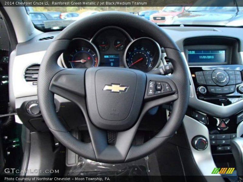 Rainforest Green Metallic / Jet Black/Medium Titanium 2014 Chevrolet Cruze LS