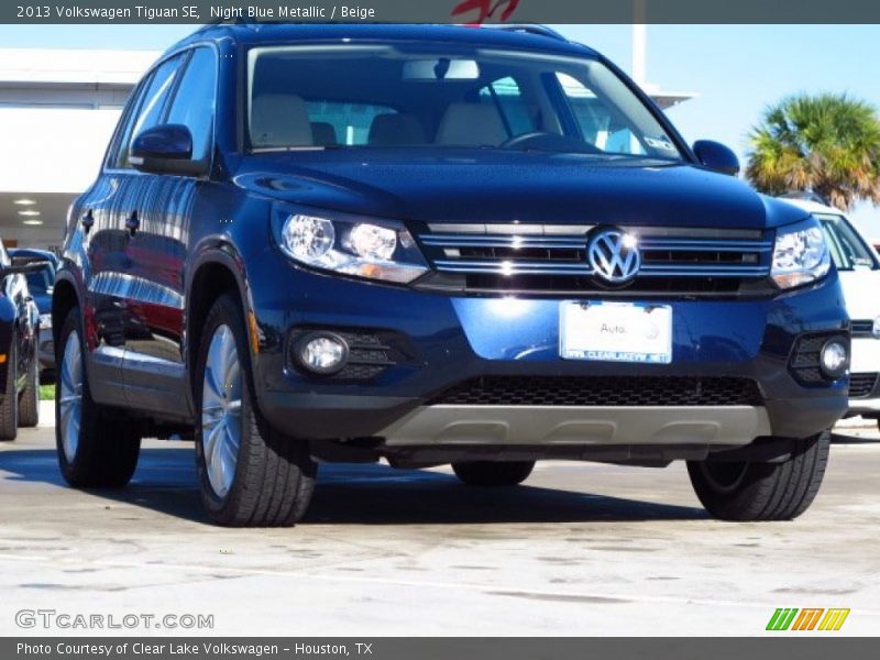 Night Blue Metallic / Beige 2013 Volkswagen Tiguan SE
