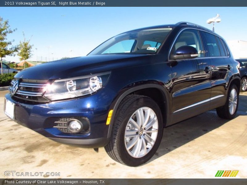 Night Blue Metallic / Beige 2013 Volkswagen Tiguan SE