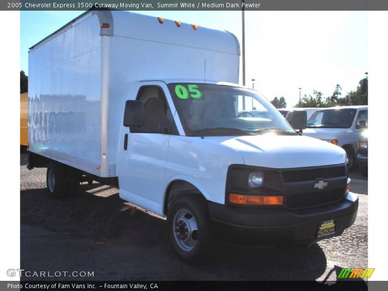 Summit White / Medium Dark Pewter 2005 Chevrolet Express 3500 Cutaway Moving Van