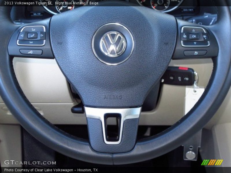 Night Blue Metallic / Beige 2013 Volkswagen Tiguan SE