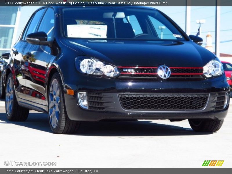 Deep Black Pearl Metallic / Intelagos Plaid Cloth 2014 Volkswagen GTI 4 Door Wolfsburg Edition