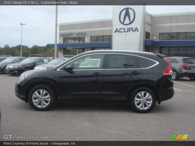 Crystal Black Pearl / Black 2012 Honda CR-V EX-L