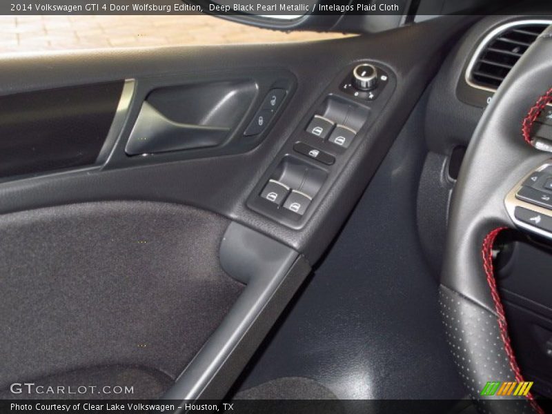 Deep Black Pearl Metallic / Intelagos Plaid Cloth 2014 Volkswagen GTI 4 Door Wolfsburg Edition