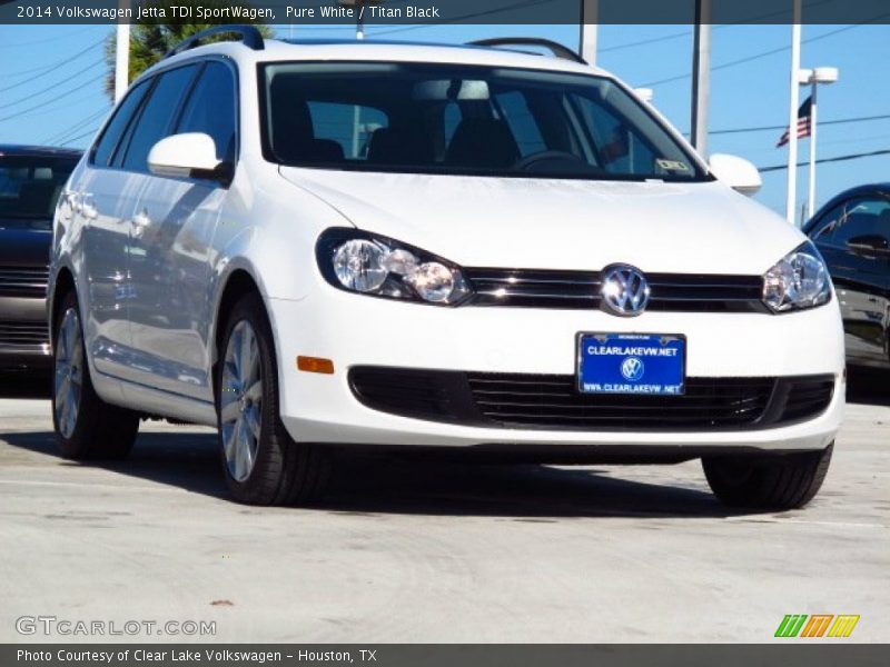 Pure White / Titan Black 2014 Volkswagen Jetta TDI SportWagen