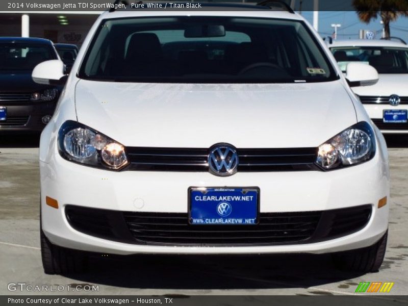 Pure White / Titan Black 2014 Volkswagen Jetta TDI SportWagen
