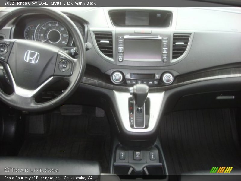 Crystal Black Pearl / Black 2012 Honda CR-V EX-L